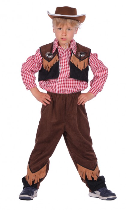 Cowboy outfit jongen bruin/zwart