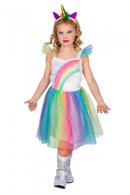 Jurk eenhoorn regenboog