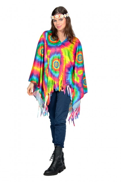 Poncho hippie tie dye (V)