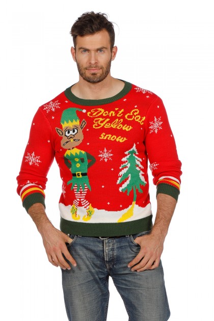 Kersttrui rood kerstelf (netto) (V)