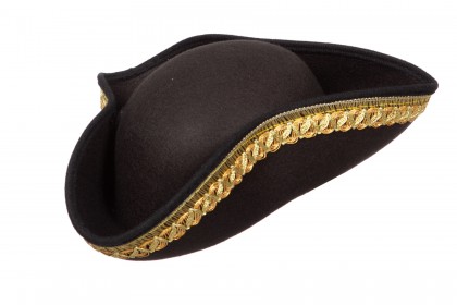 Piratenhoed driesteek met goudband